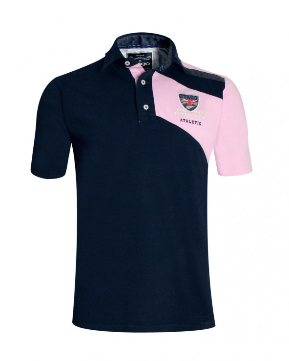 Polo Flash Jersey Otago rugby marine rose homme