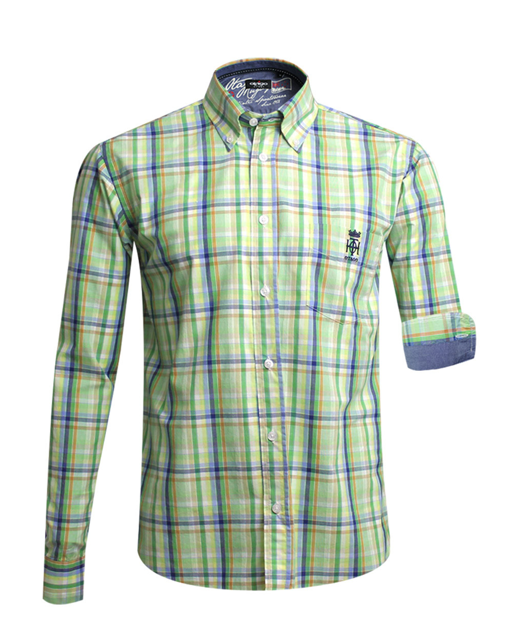 Chemise Toby Otago rugby verte à carreaux pour Homme