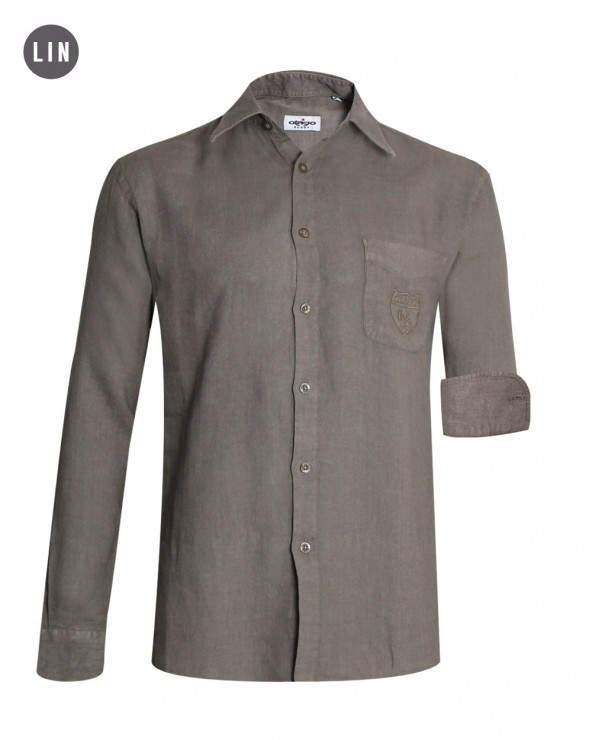 chemise 2011 manches longues Otago taupe homme