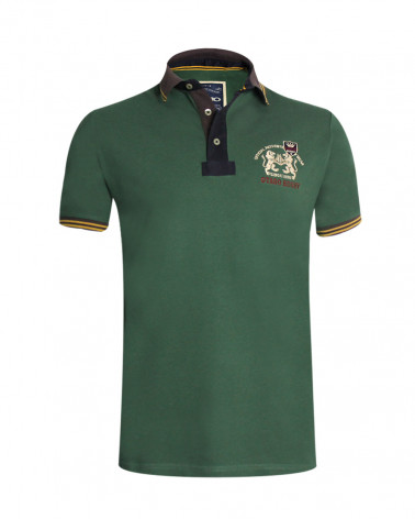 Polo Golfy Otago manches courtes vert vintage homme