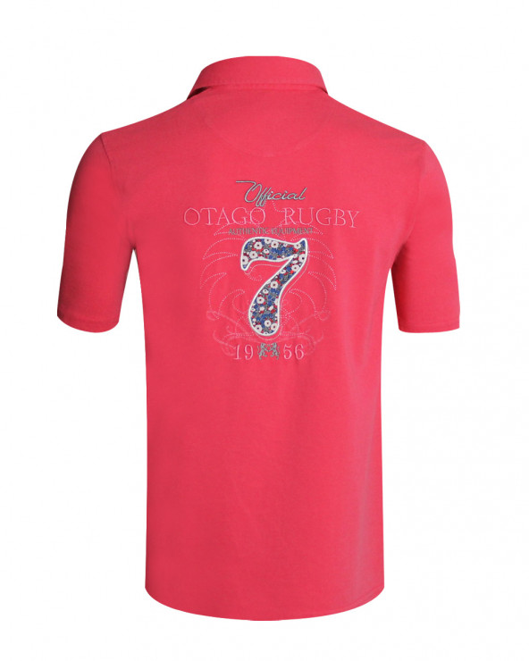Polo William manches courtes corail homme
