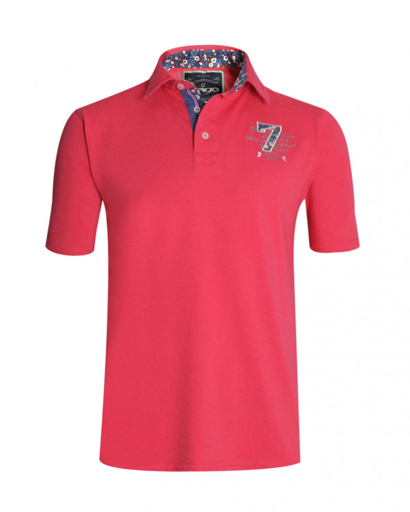 Dos du polo William Otago corail pour homme