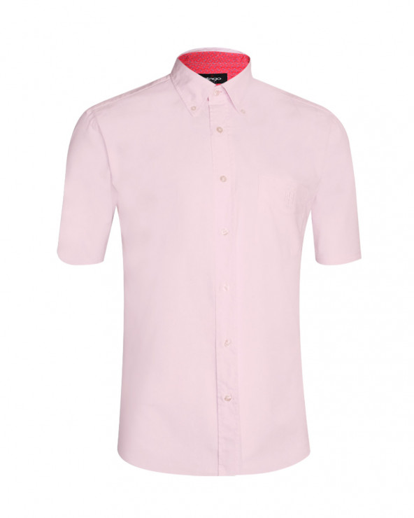Chemise Oxford Otago manches courtes rose homme