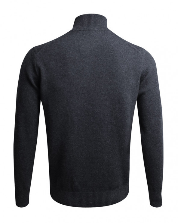 Dos du Pull Buenos Aires col zip Otago gris anthracite homme