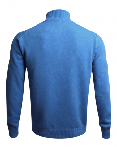 Dos du pull Buenos aires col zip Otago bleu ocean pour homme