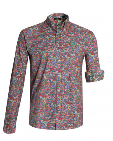 Chemise 121 manches longues Otago rugby à motifs multicolores homme