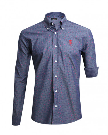 Chemise manches longues Collonges Otago bleu marine homme