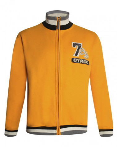 Sweat zip NZ col tricolore OTAGO jaune homme