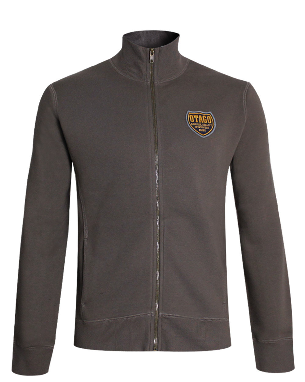 Sweat zip Imbre Otago marron Homme