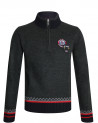 PULL COL ZIP NORWAY OTAGO Rugby gris foncé homme