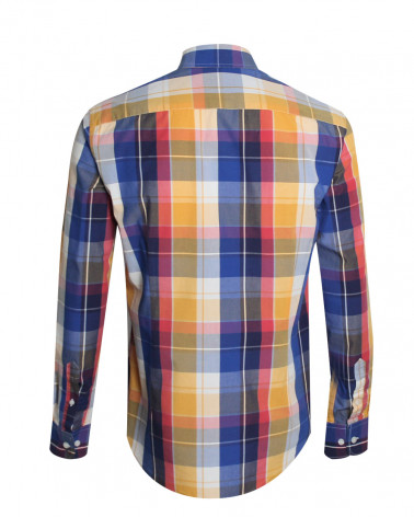 Dos de chemise 135 Otago Jaune et Bleu pour homme