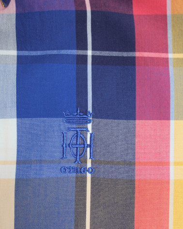 broderie côté cœur de chemise 135 Otago Jaune et bleu pour homme