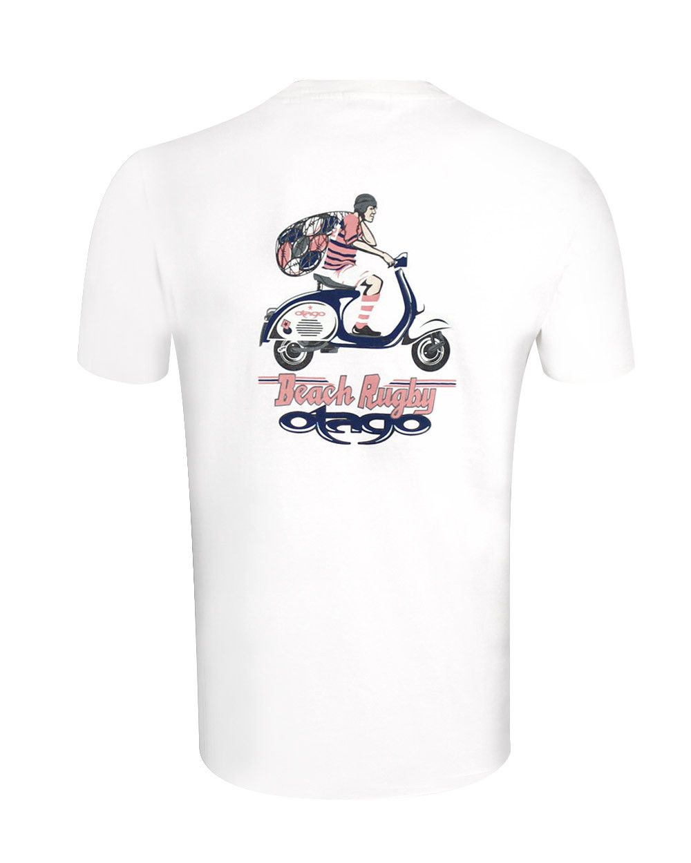 Tee shirt Vespa Otago rugby ivoire coton Bio homme