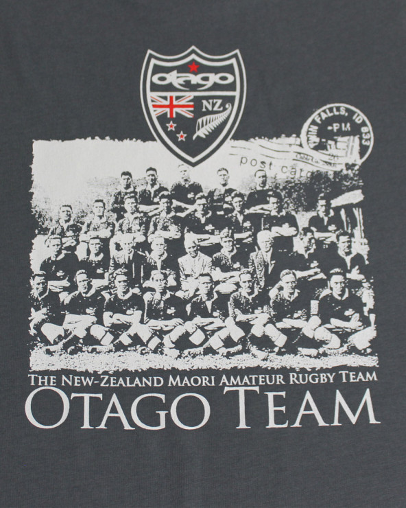 Sérigraphie au dos du tee shirt Team Otago Iron grey pour homme