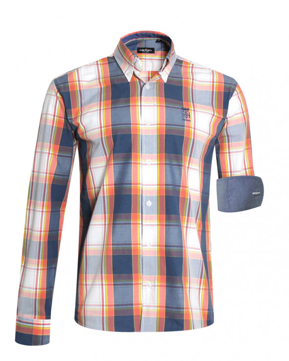 Chemise manches longues 186 Otago rugby multicolore à carreaux pour homme