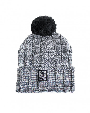 Bonnet à Pompon 519 Otago rugby gris avec revers