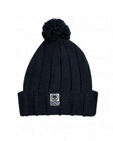 Bonnet à Pompon 519 Otago rugby bleu marine avec revers