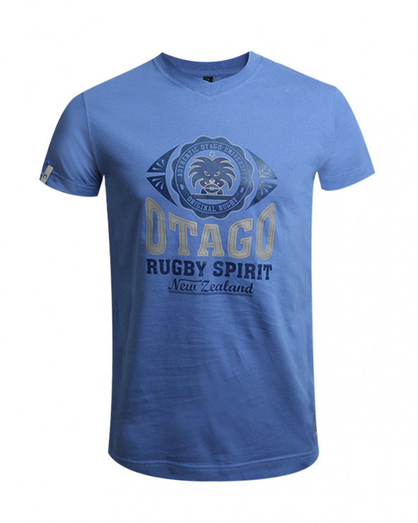 Burns Tshirt Everlandy Otago rugby col V lavande homme