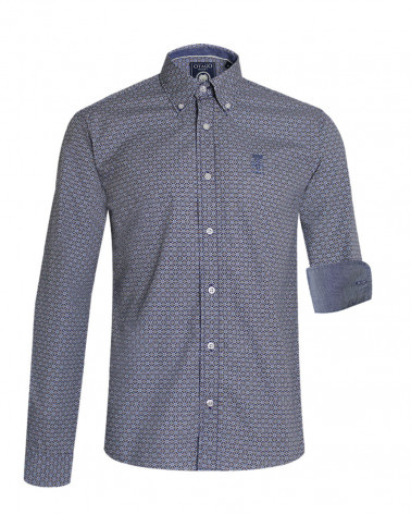 chemise H 216 manches longues Otago bleue pour homme