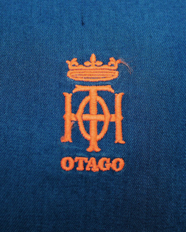 Broderie côté cœur de la chemise Royo Otago bleu pour homme