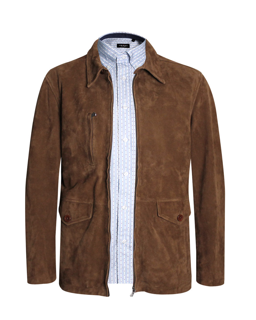 Veste en cuir SUEDE Otago marron HOMME