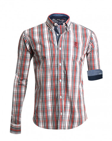 Chemise TANG Otago rugby vert clair à carreaux pour Homme