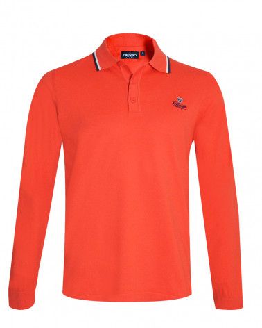 Pull NESTON col polo Otago rugby orange homme