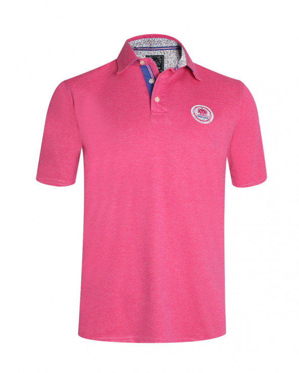 Polo Cross rose pour homme