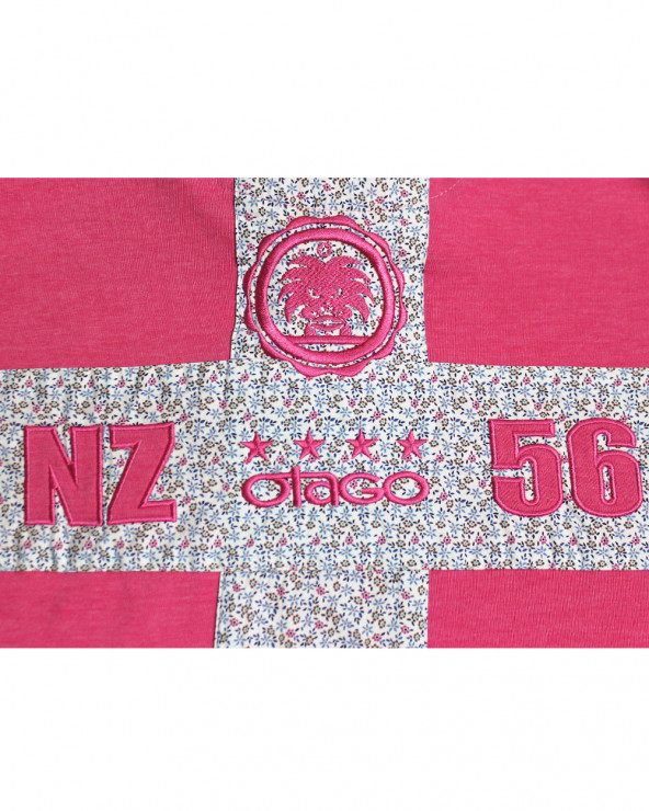 Broderie au dos du polo Cross rose pour homme