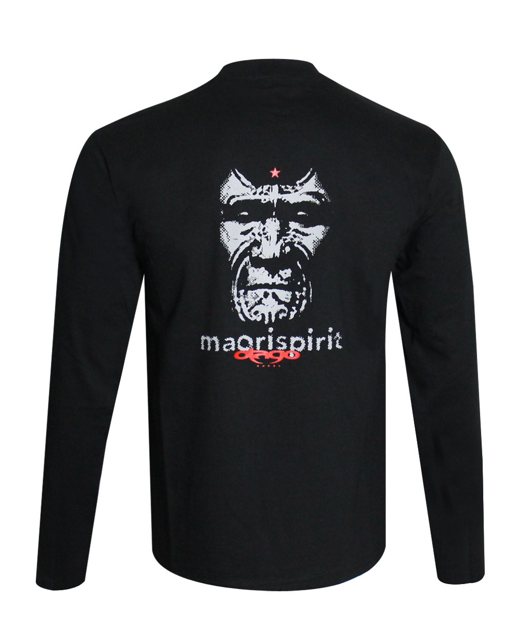 Tee shirt SPIRIT Otago rugby noir manches longues pour homme