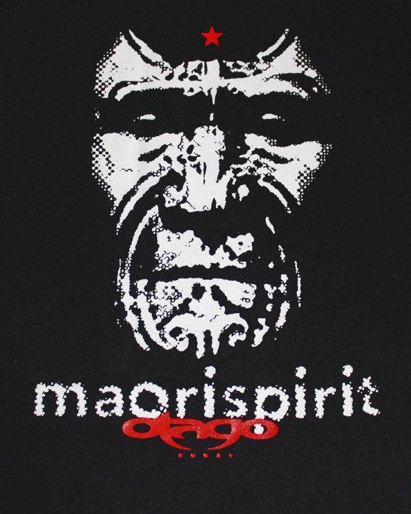 Sérigraphie au dos du tee-shirt Spirit Otago noir manches longues pour homme