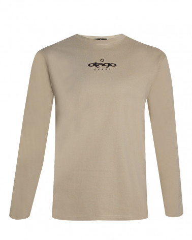 Tee-shirt COMBI Otago rugby beige manches longues pour homme