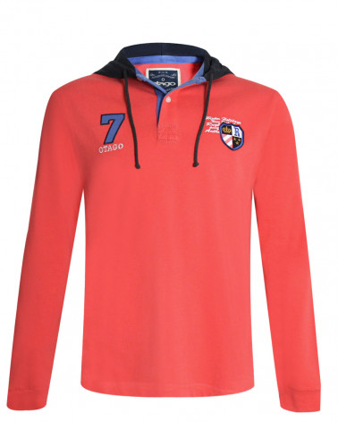 Tee-shirt R56 Otago rugby manches longues à capuche pour homme