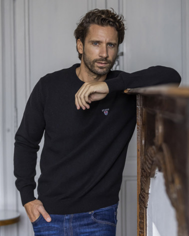 Pull Buenos Aires col rond Otago noir pour homme