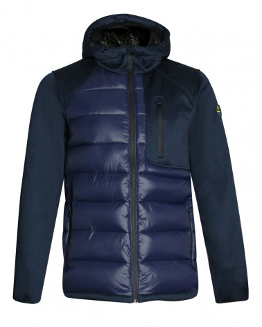 Parka zip capuche Limelight Otago bleu marine pour homme