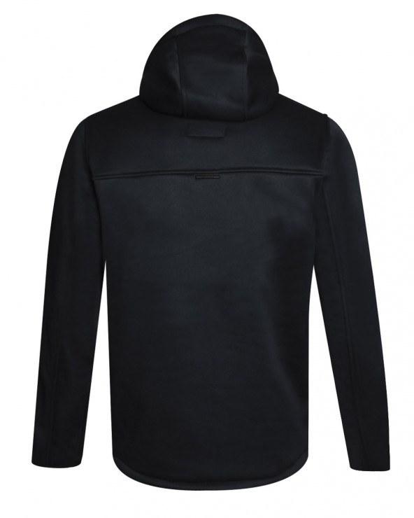 Dos de la parka zip capuche Limelight Otago noire pour homme