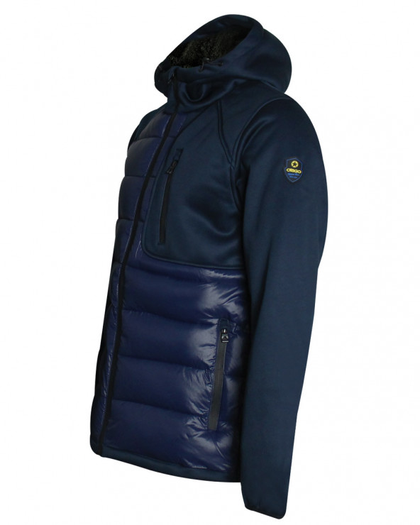 Parka zip capuche Limelight Otago bleu marine pour homme