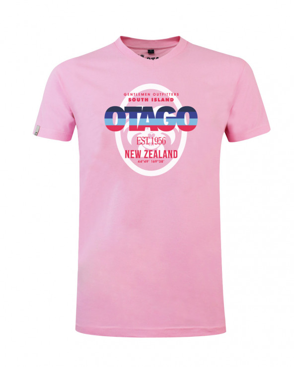 Tee-shirt Burns Regate Otago rugby rose pour homme