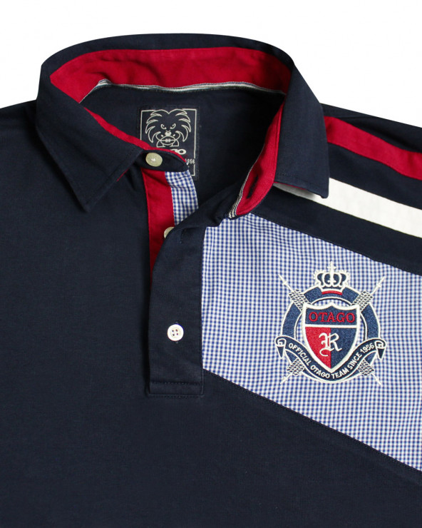 Ensemble brodé côté coeur du polo Vich Otago bleu marine pour homme