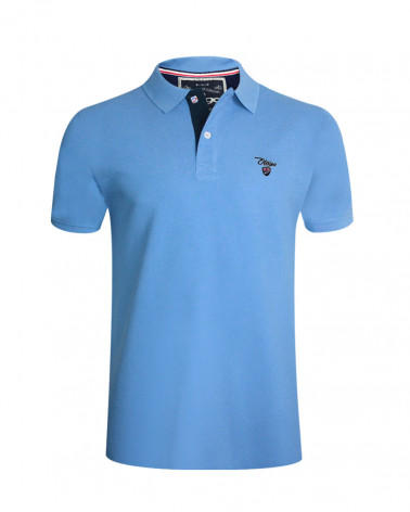 Polo Abruzzo manches courtes Otago rugby ciel chiné homme