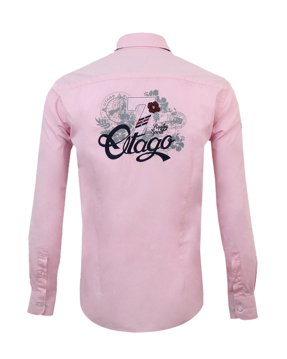 Dos de la chemise Flowers Otago rose pour homme