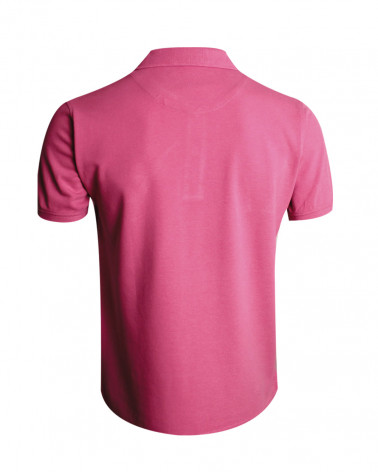 Dos du polo Abruzzo Otago rose chiné pour homme