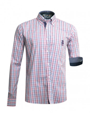 Chemise manches longues CAYE Otago rugby multicolore à motifs pour homme