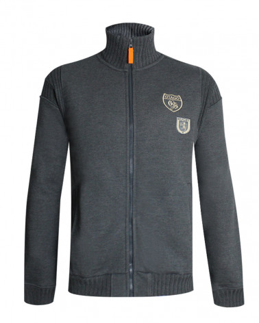 Sweat zip ESTORIL Otago gris foncé pour homme