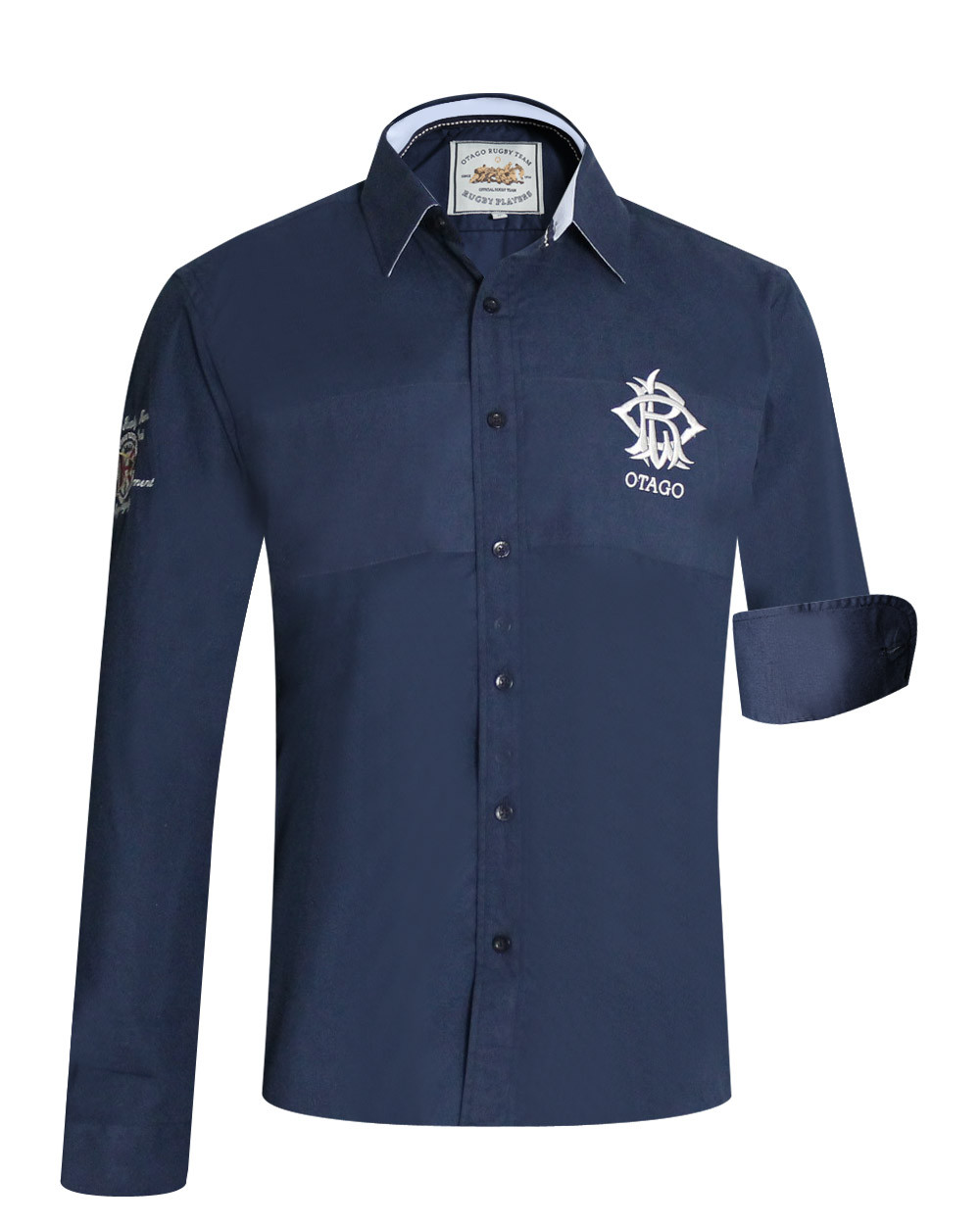 Chemise BASTIEN manches longues Otago rugby marine pour homme