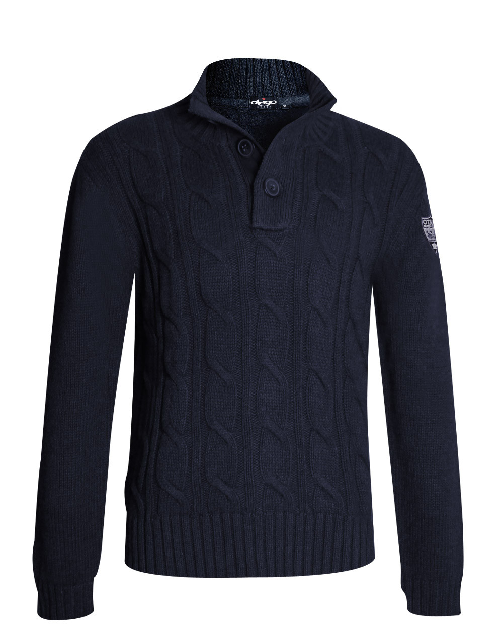 Pull col boutonné Garp Otago marine pour Homme