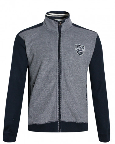 Sweat zip MATVIC BIS Otago rugby bleu marine homme