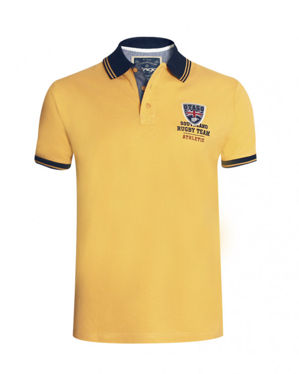 Polo Artax manches courtes Otago rugby mimosa pour homme