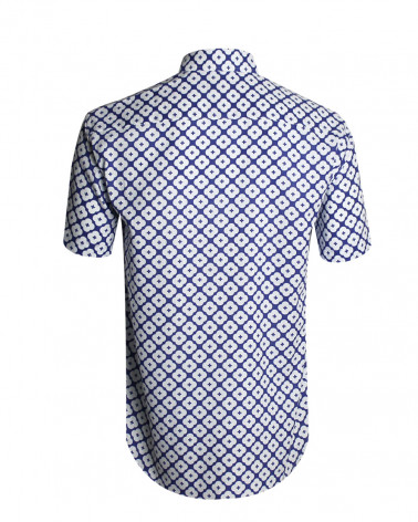 Dos de la chemise 144 Otago bleu royal pour homme