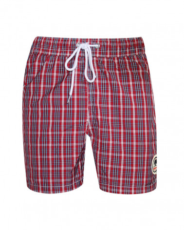 Short de bain Carreaux 6 Otago bordeaux pour Homme